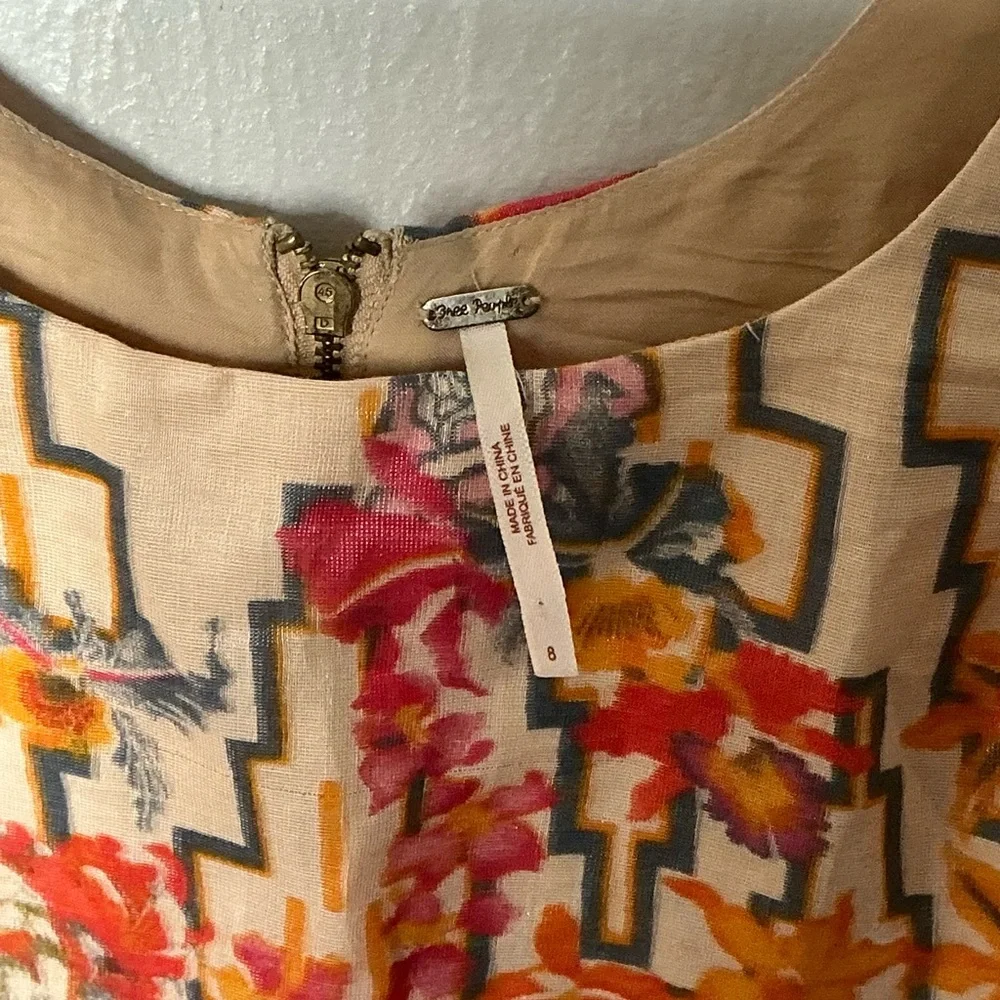 Free People The Big‎ Bang Gold Sheen Tea Combo Mini Dress - Picture 7 of 9